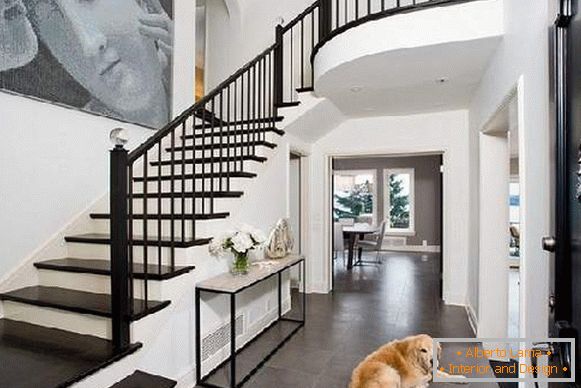 corredor na casa com um design de foto escadaria, foto 36