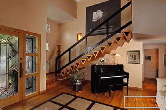 corredor na casa com escadas foto design, foto 39