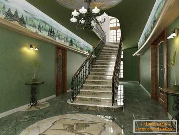 design de corredor em uma casa privada com uma escada, foto 15