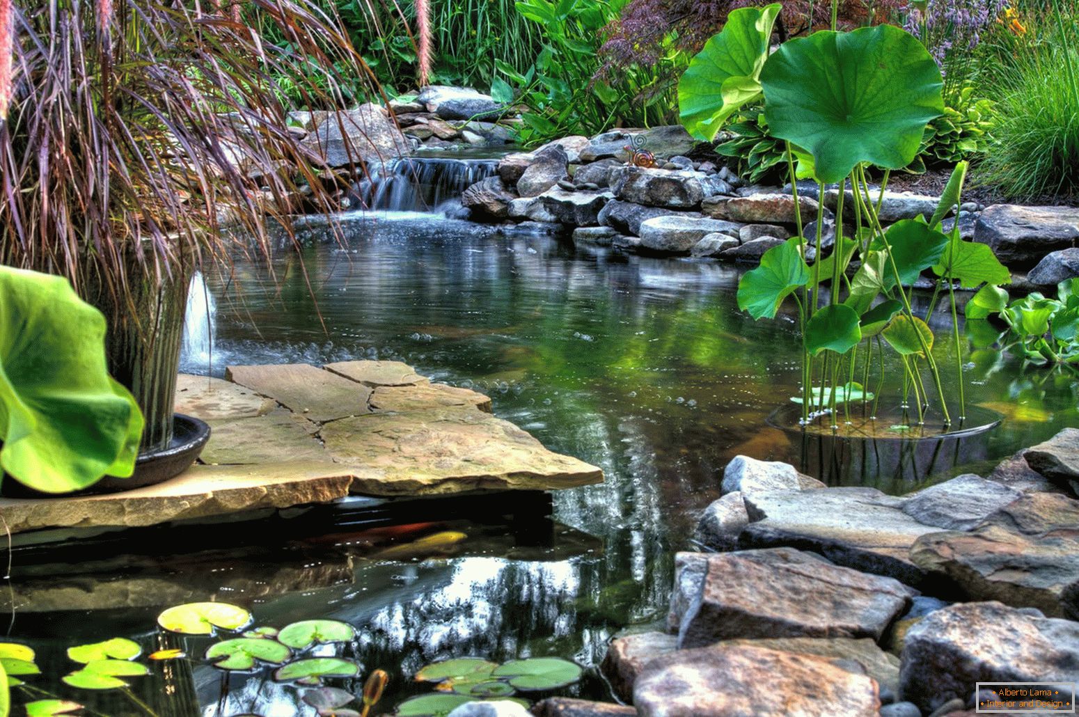 Decoração da lagoa com suas próprias mãos