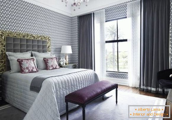 Papel de parede de design para quarto no estilo de luxo