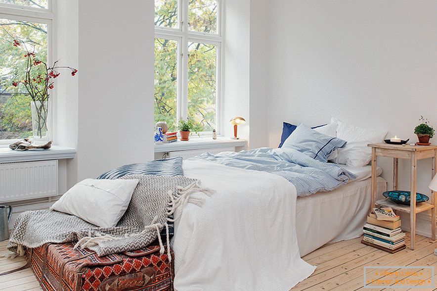 Uma cama em um apartamento de um quarto em Gotemburgo