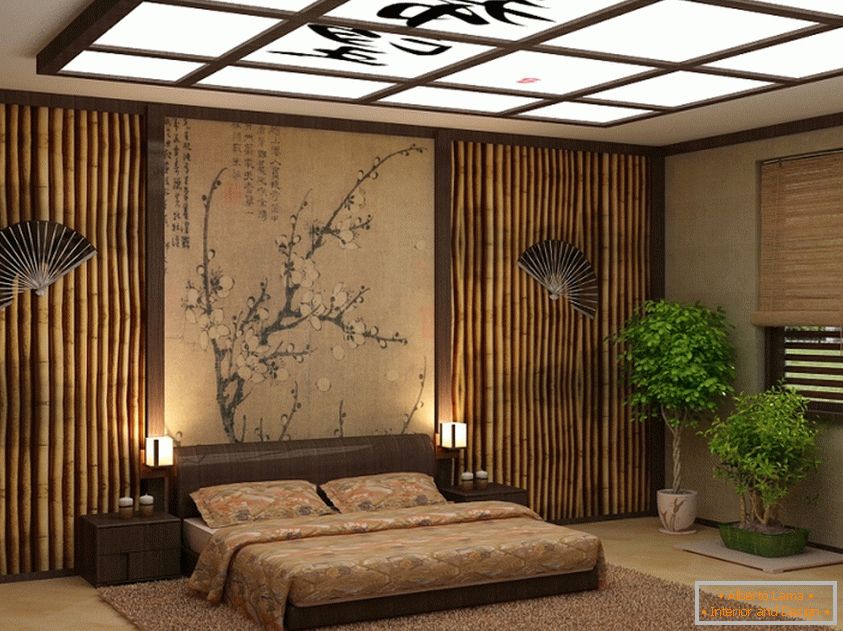 Revestimentos de parede feitos de bambu