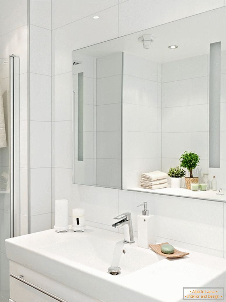 Interior de um apartamento moderno banheiro na Suécia