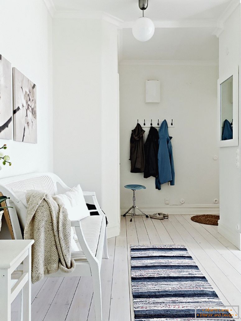 Interior de um apartamento moderno sala de estar na Suécia