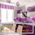 Cozinha em tons violetas