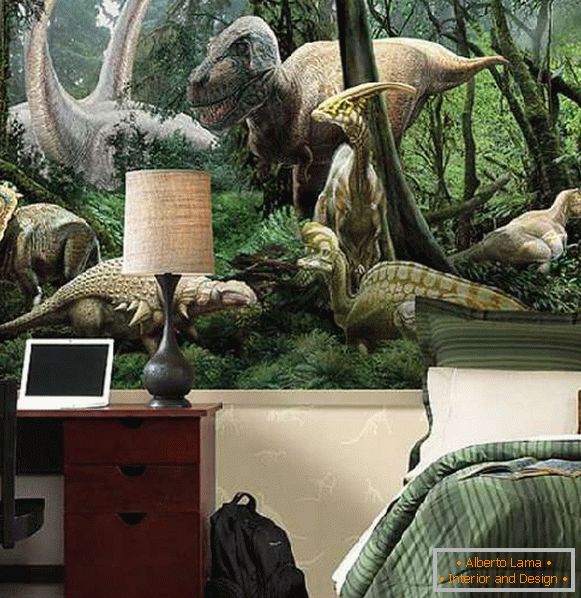 papéis de parede de dinossauro em uma creche, foto 45