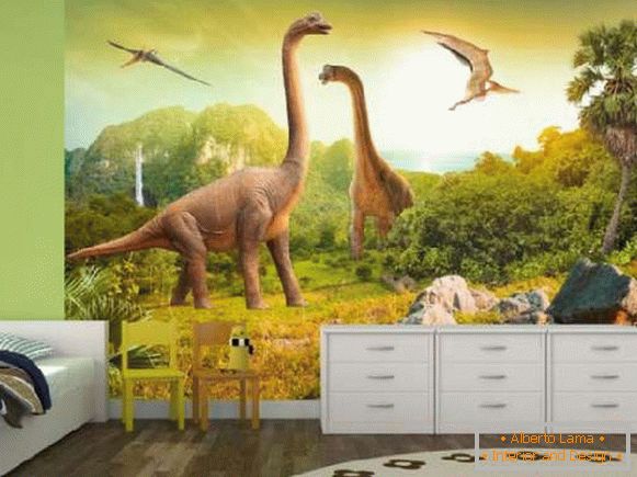 papéis de parede de dinossauro em uma creche, foto 46