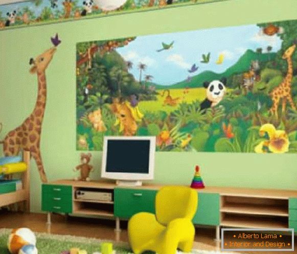 Papéis de parede para um quarto de crianças para meninos e meninas, foto 50