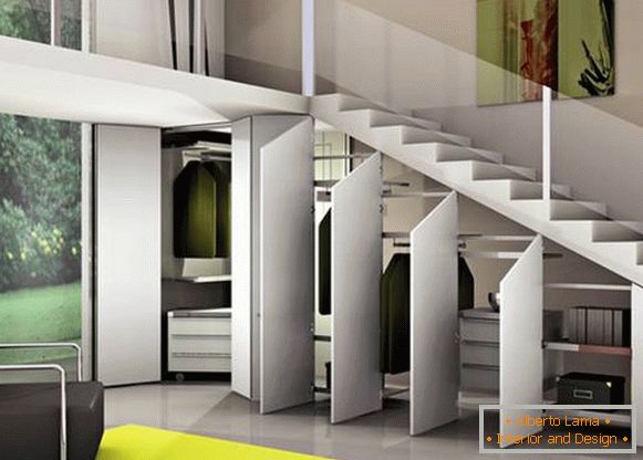 design do armário sob as escadas, foto 7