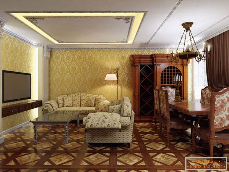 interior-sala de estar em estilo clássico