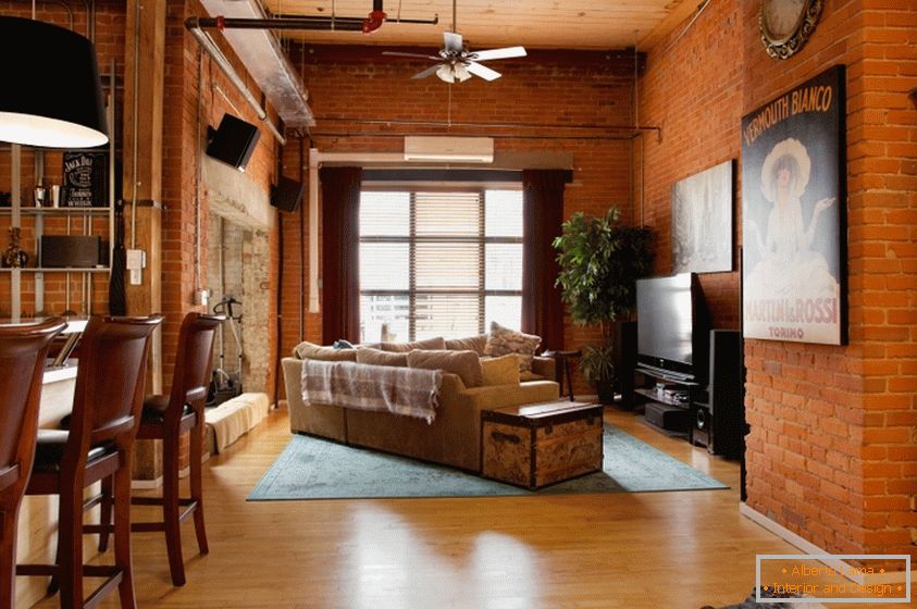 Decorar uma sala de estar para um estilo loft