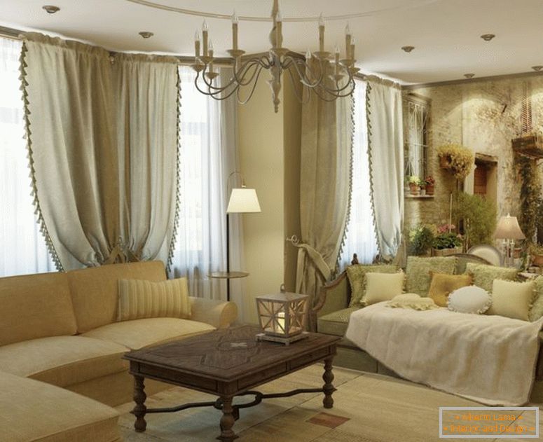 Sala de estar em estilo provençal - 80 fotos de idéias