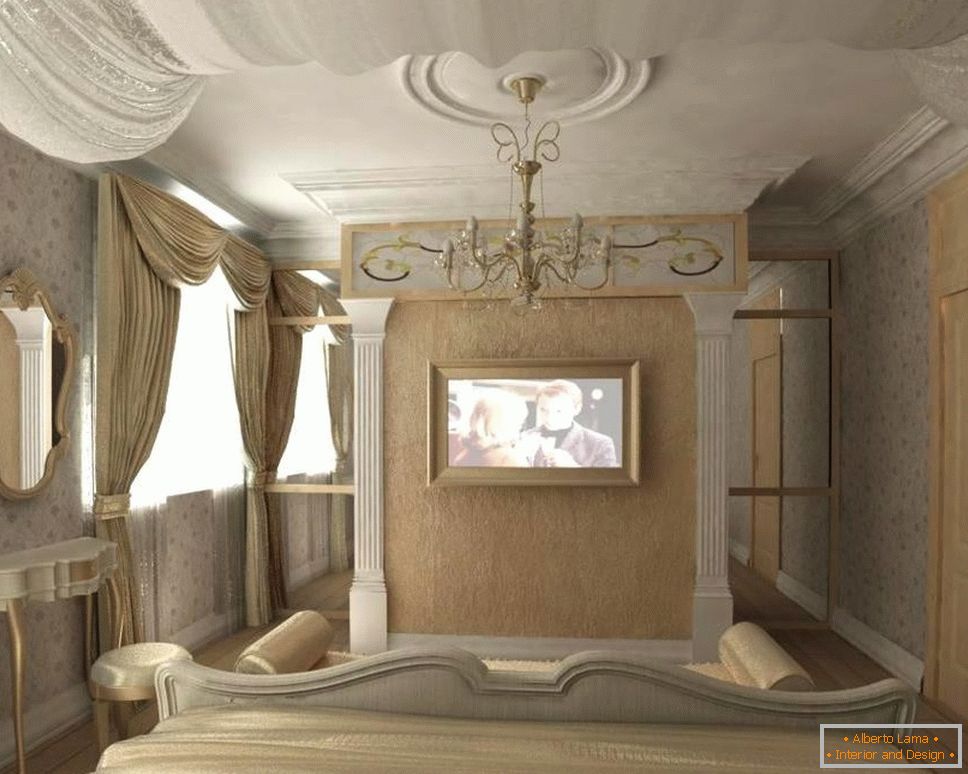 Interior de uma pequena sala de estar em estilo vitoriano