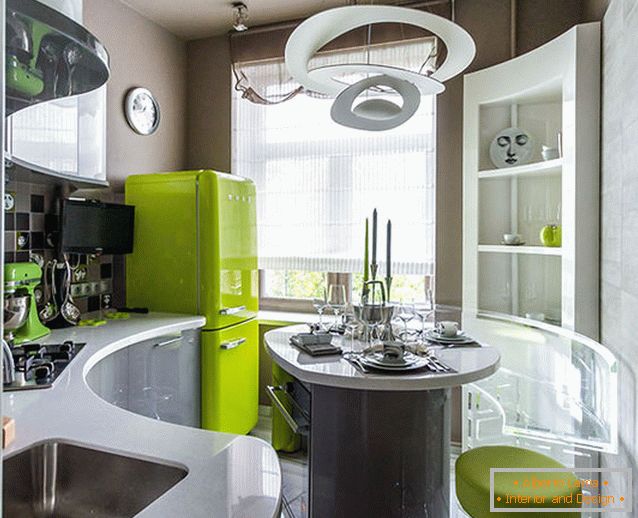 Design moderno da cozinha de Natalia Bazhenova na Rússia
