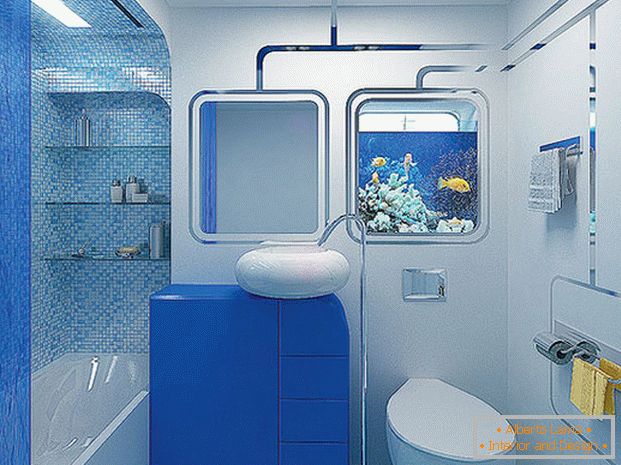 Casa de banho na cor azul