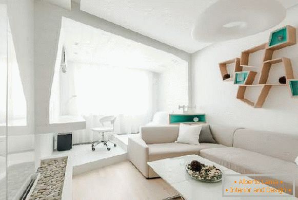 , o design da sala de estar com uma área de trabalho foto 77