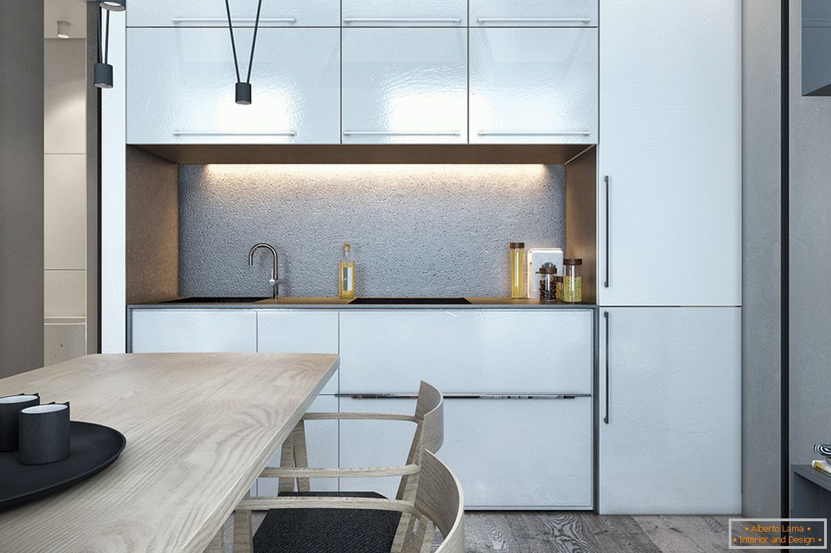 Design para um pequeno apartamento em estilo escandinavo