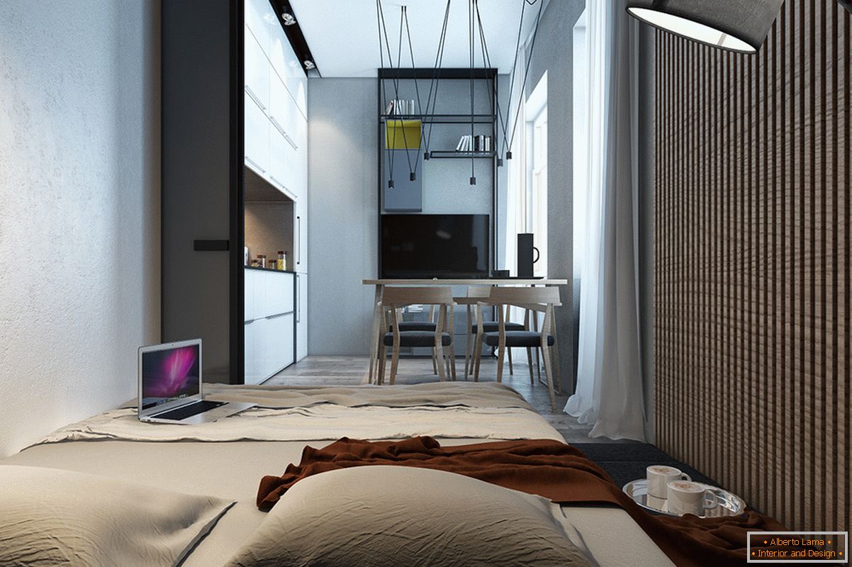 Design de um quarto para um pequeno apartamento em estilo escandinavo - фото 2