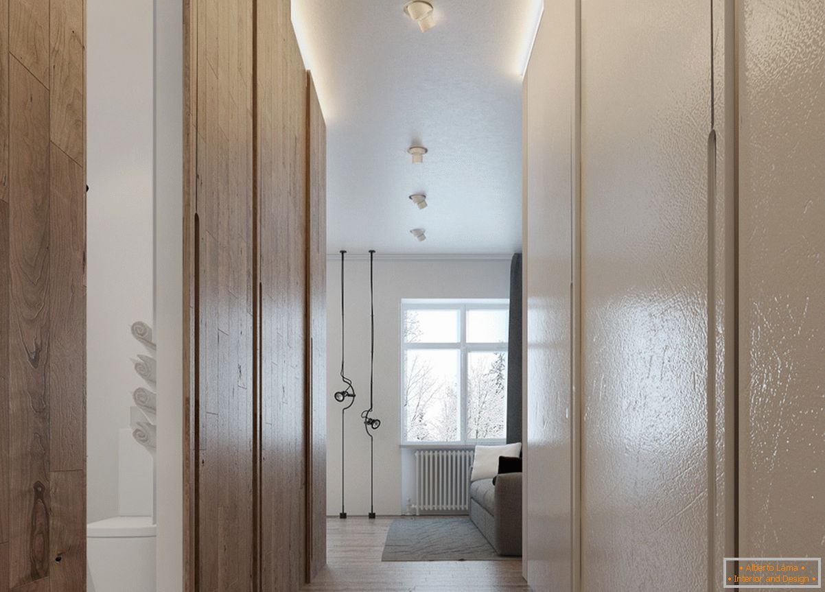 Projetar um banheiro branco para um pequeno apartamento