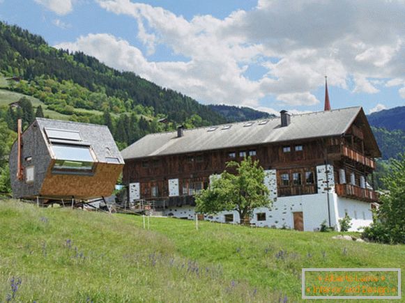 Aparência de uma pequena cabana Ufogel na Áustria