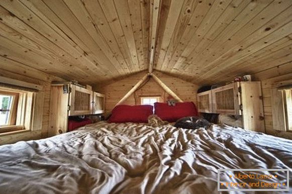 Lugar de dormir de uma pequena cabana Melissa nos EUA