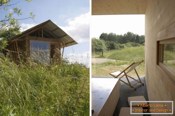 Aparência de pequena casa de campo ecológica na França