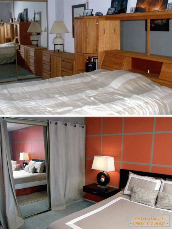Fotos do quarto antes e depois