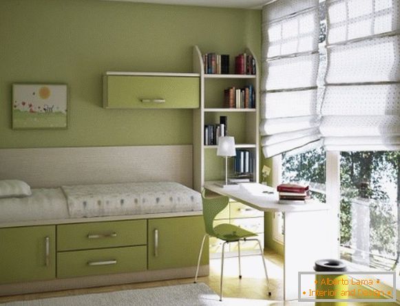 exemplo do uso de móveis no interior do quarto de uma criança pequena