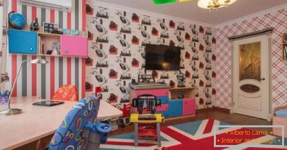 interior de quarto infantil для мальчика в лондонском стиле