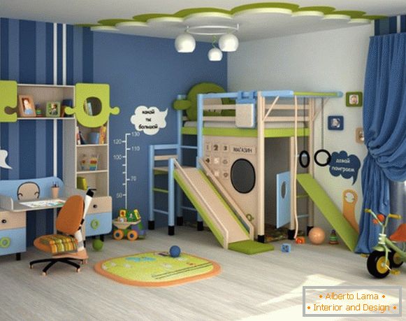 симпатичный interior de quarto infantil для мальчика