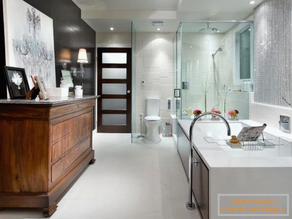 Interior em estilo high-tech - foto da casa de banho e WC