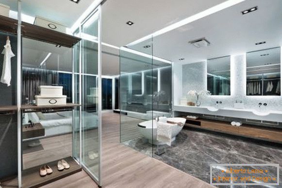 Apartamento em estilo high-tech - foto do banheiro