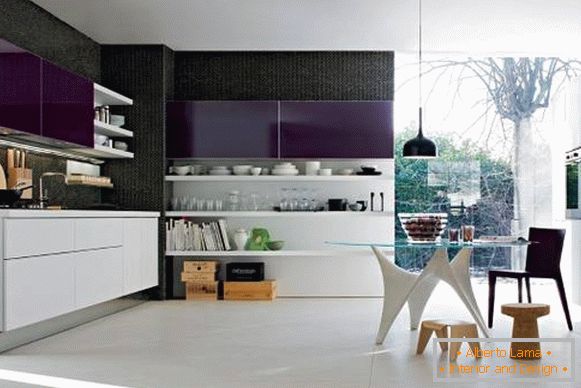Móveis de cozinha em estilo high-tech