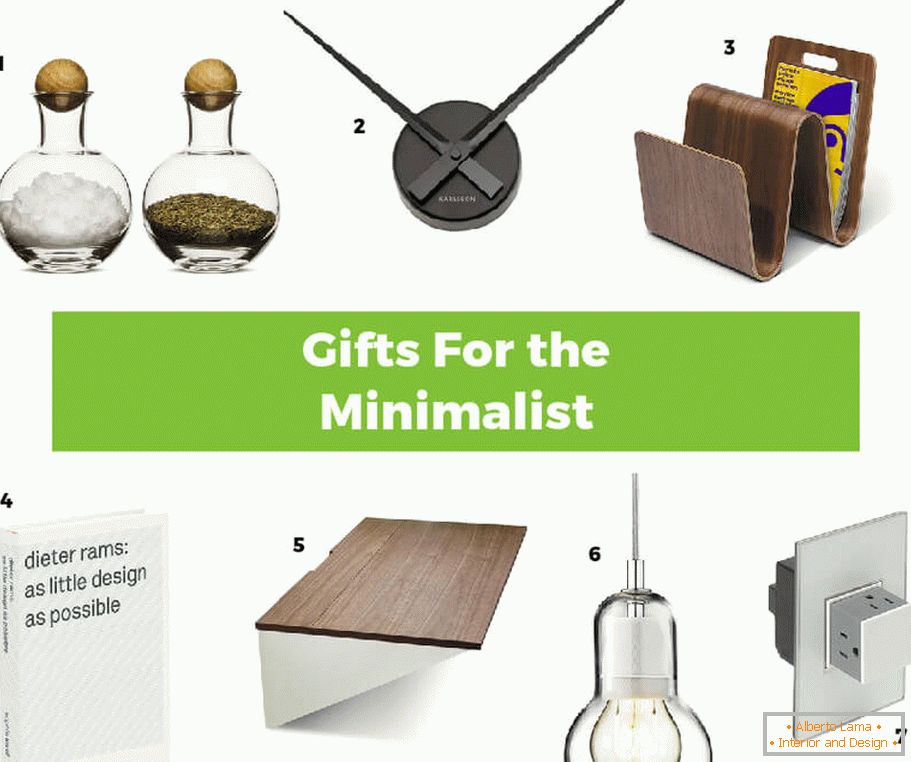 Idéias interessantes de presentes no estilo do minimalismo