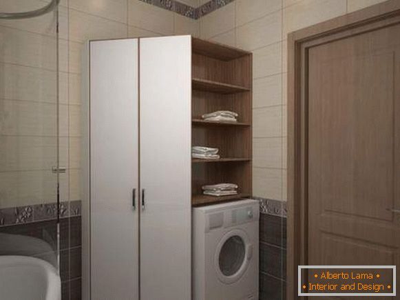 projeto de um banheiro em um hruschevka com uma máquina de lavar roupa, foto 16