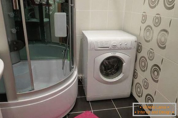 design de banheiro com máquina de lavar roupa, foto 29