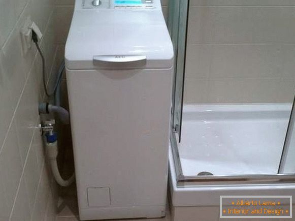 casa de banho com máquina de lavar foto design, foto 31