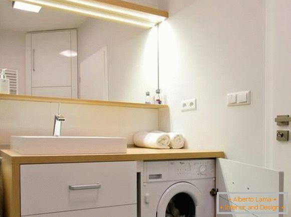 desenho de uma casa de banho com uma máquina de lavar roupa, foto 8