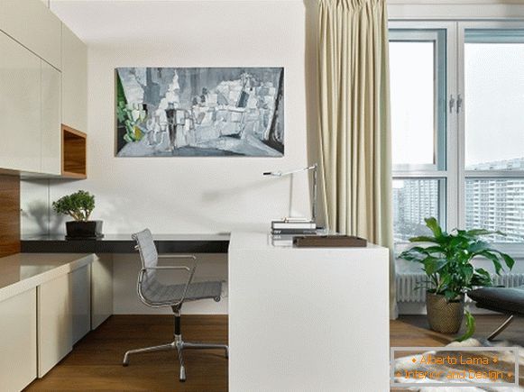 Design de um escritório em uma foto de apartamento 5