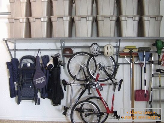 Ordem na garagem - Правильно организованные инструменты для ремонта и Метод хранения велосипедов и других предметов