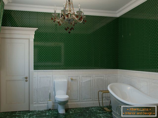 Interior de um banheiro pequeno combinado com um banheiro