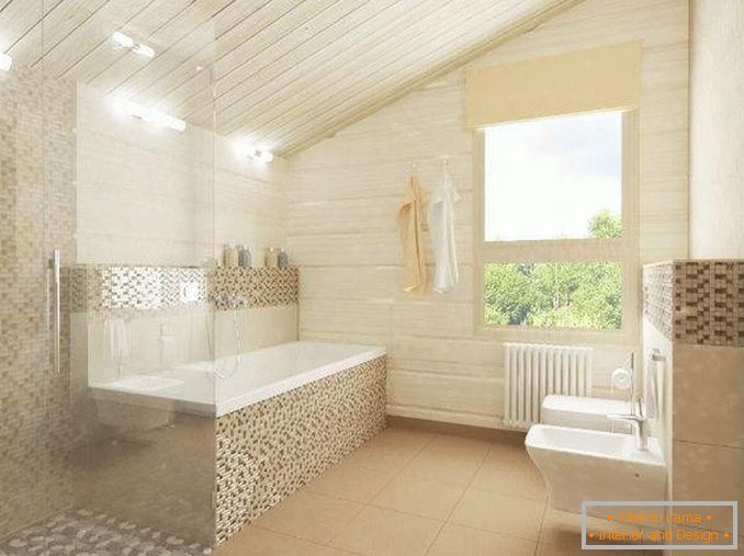 Interior de uma pequena casa privada - design de banheiro