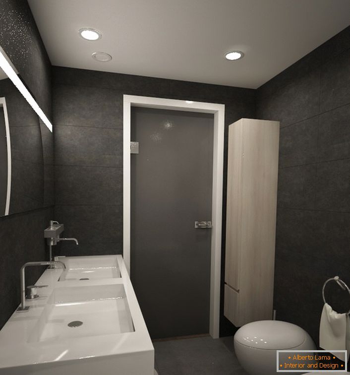 Design de banheiro cinza