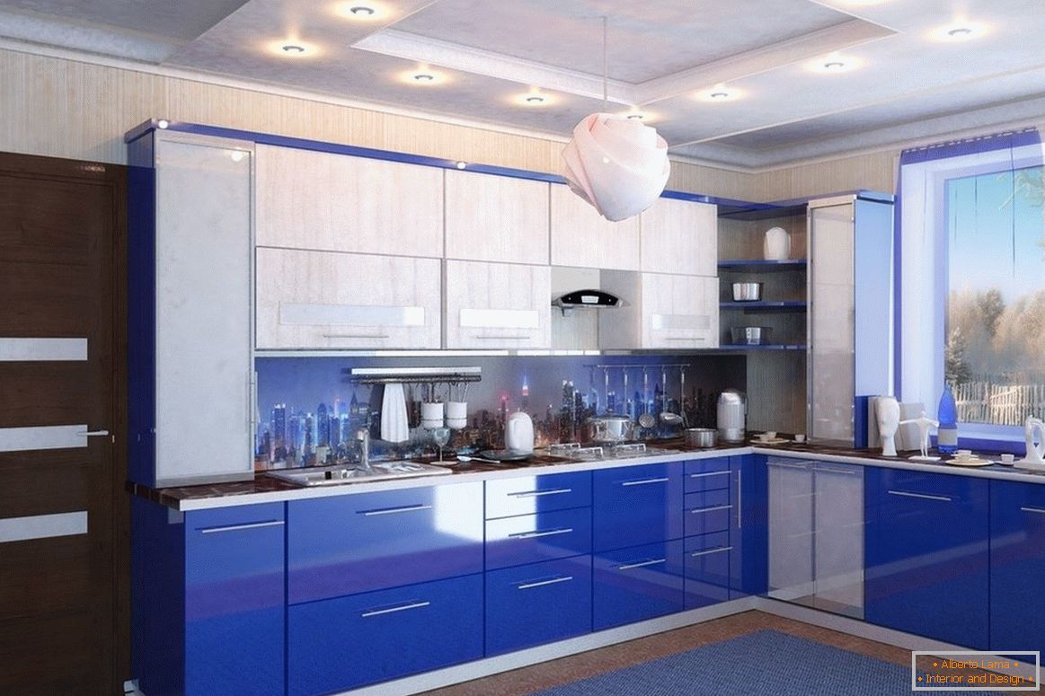 Cozinha em azul