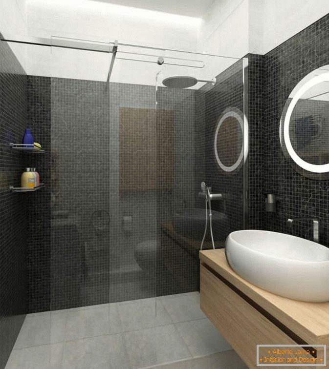 Casa de banho de um pequeno apartamento em Novosibirsk