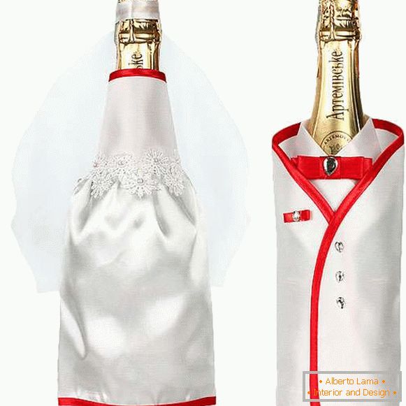 Como decorar uma garrafa de champanhe com as próprias mãos - as melhores ideias com uma foto
