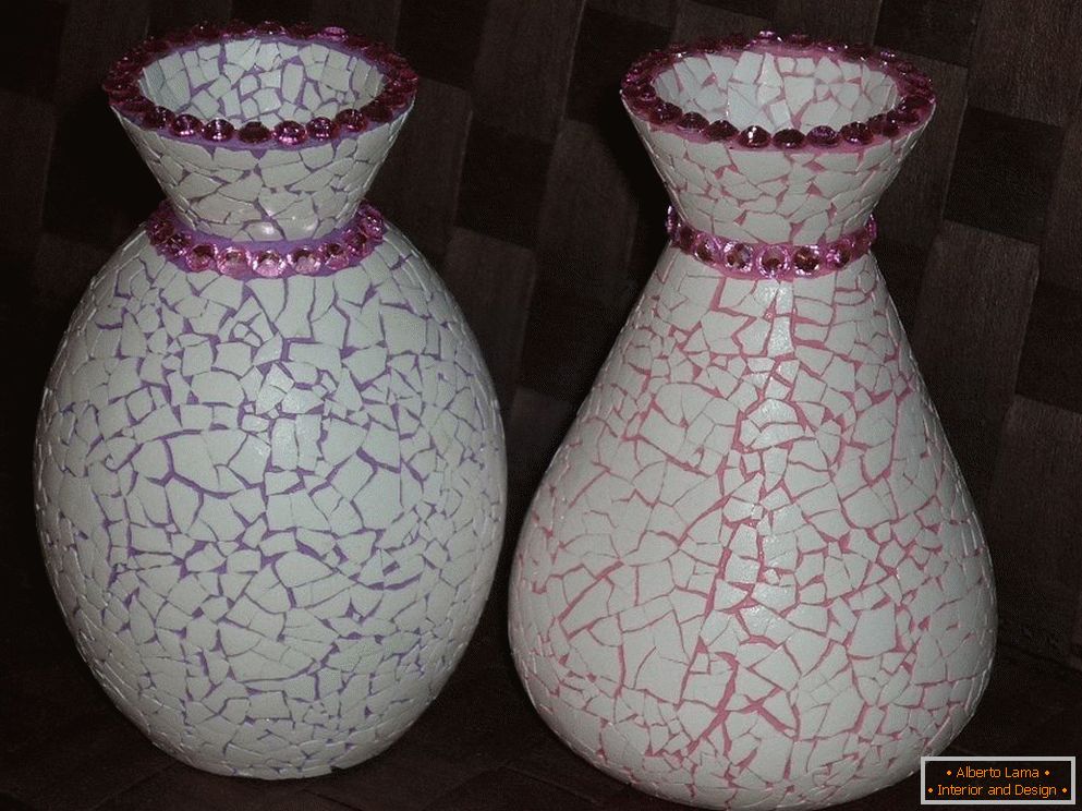 Decorações de vaso com cascas de ovo