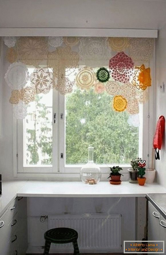 lindas cortinas cortinas na cozinha, foto 36