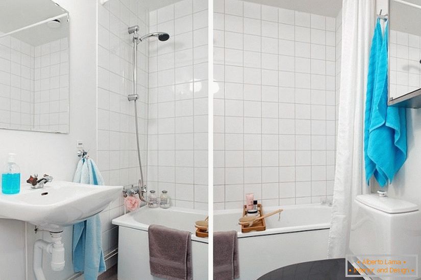 Apartamentos estúdio de banho em estilo escandinavo